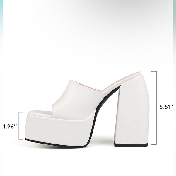 Dsevht White Platform Heel - Picture 9 of 16